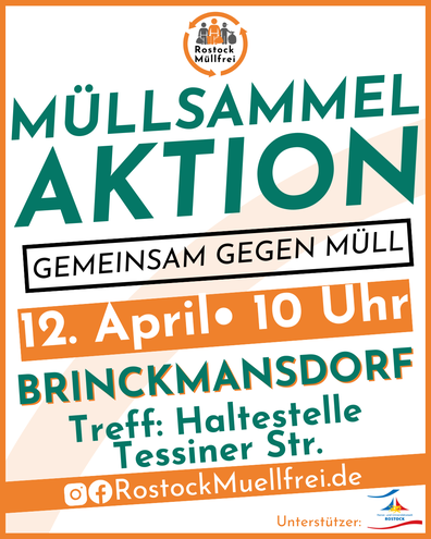 Plakat zur Müllsammelaktion