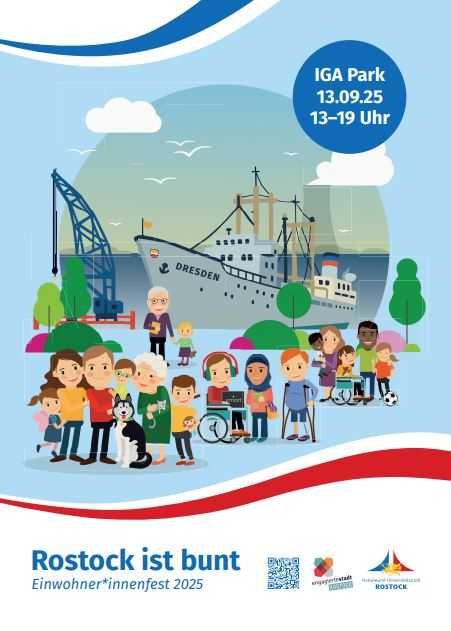 Plakat Rostock ist bunt