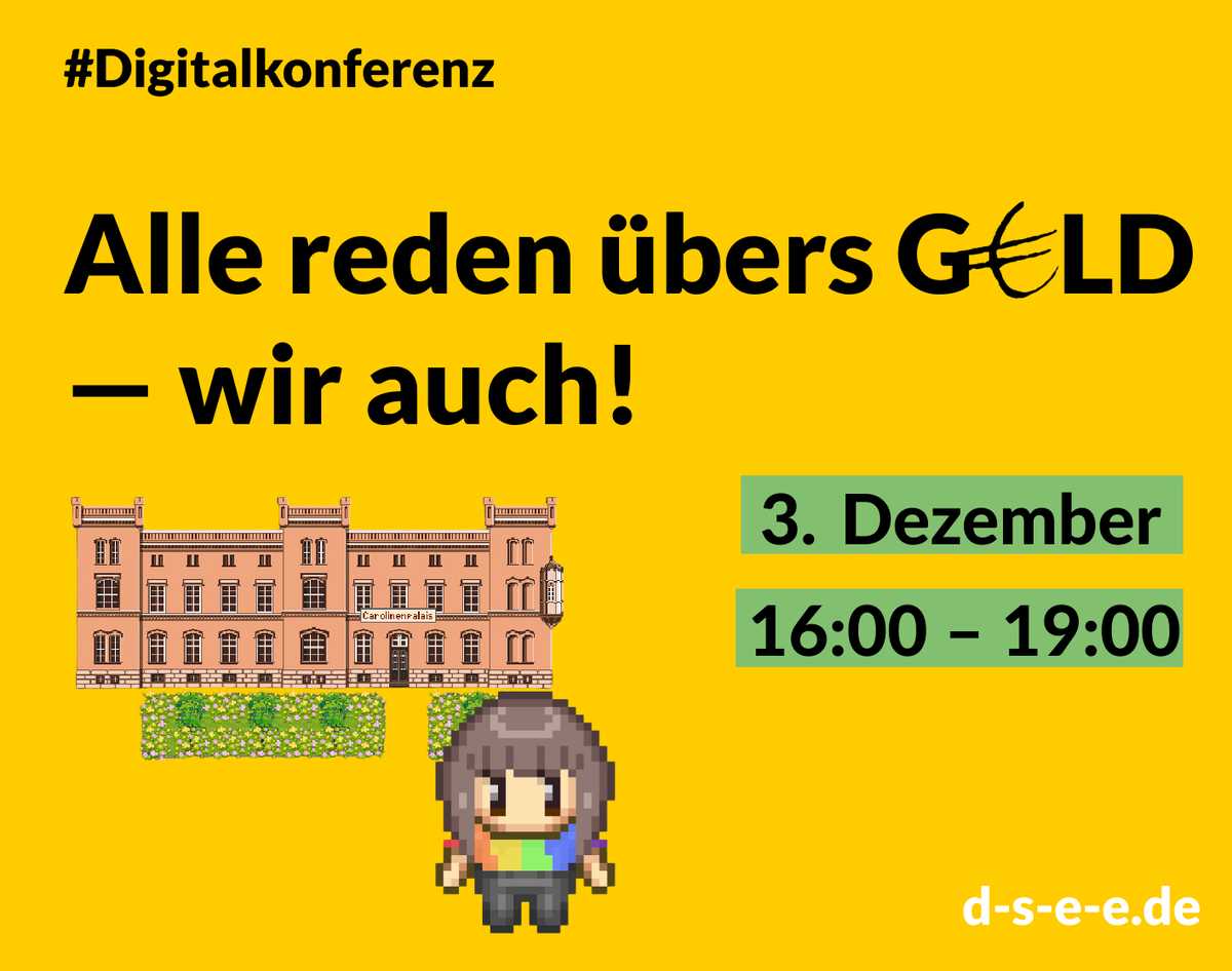 Plakat: Alle reden übers Geld - wir auch!