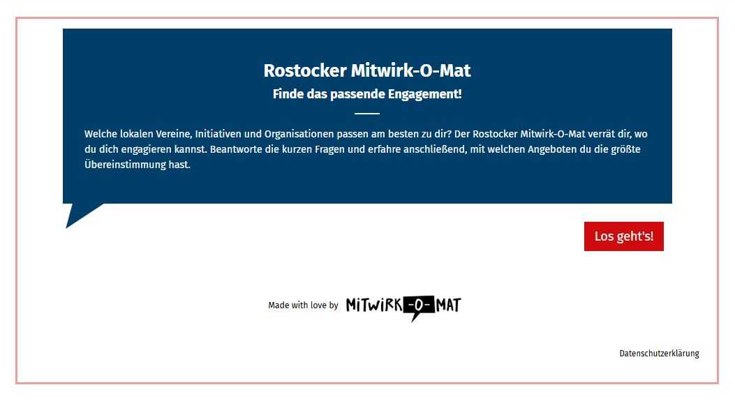 Startseite: Rostocker Mitwirk-O-Mat Alltagssprache