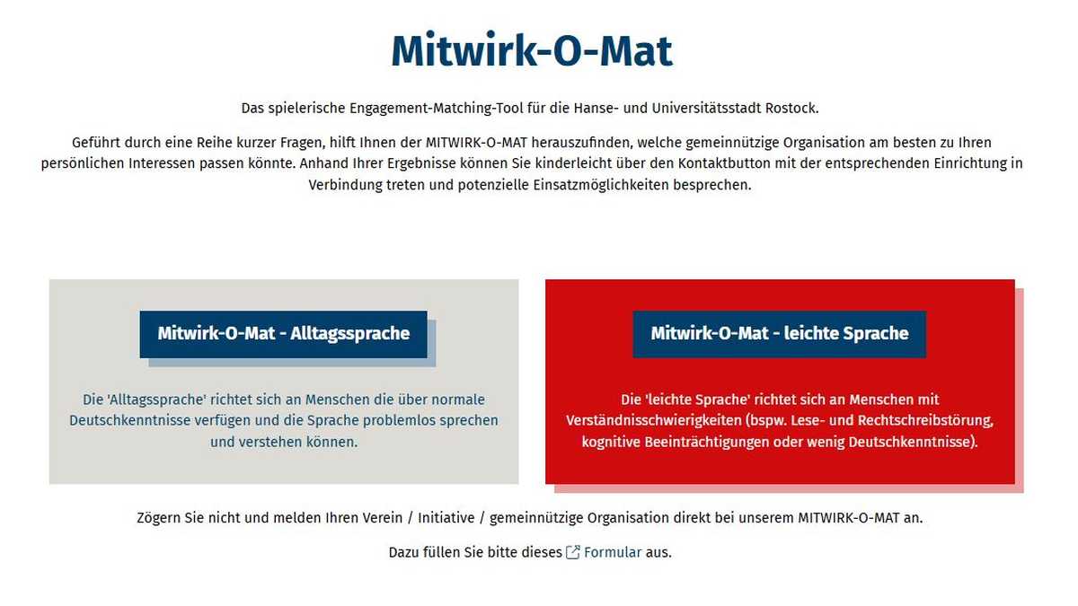 Screenshot: Optik Mitwirk-O-Mat auf unserer Webseite